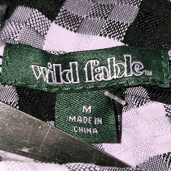 Wild Fable Black and Purple Plaid Long Sleeve Mini Dress Size M, NWT - Picture 7 of 8